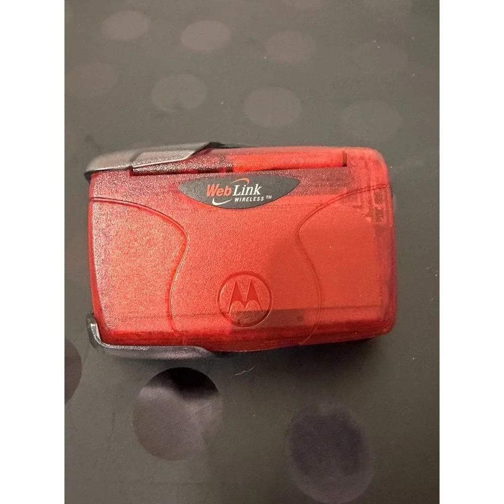 Vintage Motorola T900 Talkabout‎ 2-Way Pager Red Missing Battery Cover